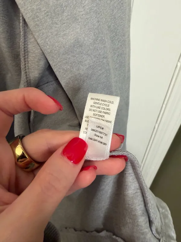 Cuddl Duds Flexwear Long Sleeve Wrap Light‎ Heather Gray Size Medium - Image 5