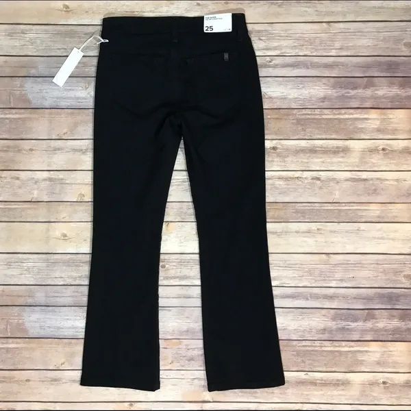 Joe's Olivia Mid Rise Cropped Flare Black Denim Jeans Tatiana Sz 25 NWT - Image 5