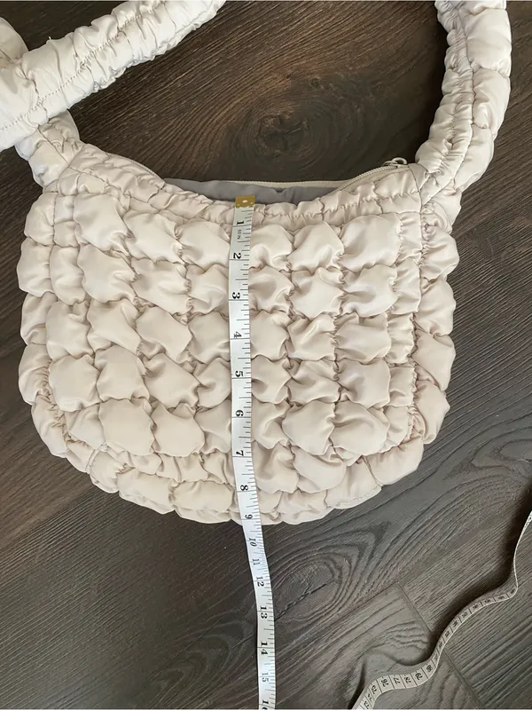 Wild Fable Cream Puffy Quilted Nylon Zip Purse - Image 3