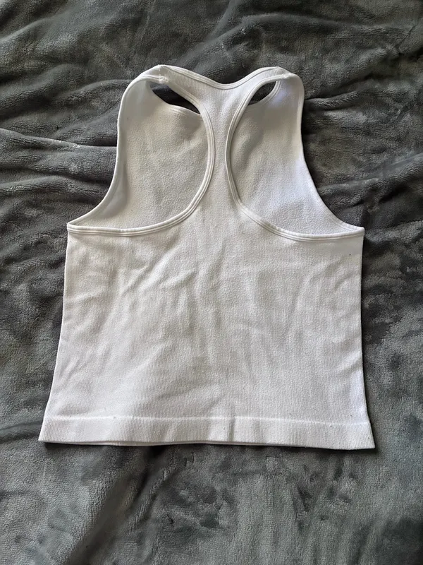 Intimately Free People Women’s White Ribbed High-Neck Halter Tank Top - Image 3