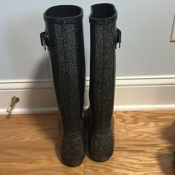 Hunter Sparkling Black Tall Boots - Image 4