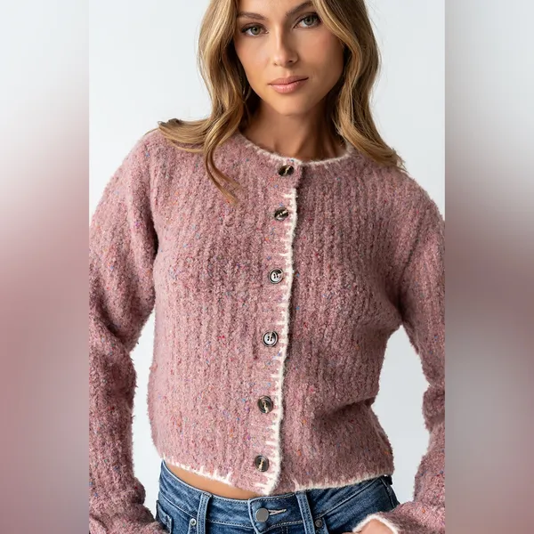 Bohme Quincy Speckled Cardigan - Image 4