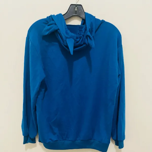 Unbranded Vibrant Blue Textured Sweatshirt/Hoodie - Image 2