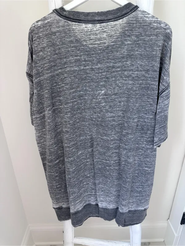 Free People Intimately Heather Gray Oversized Short Sleeve Sleep Tee - Image 3