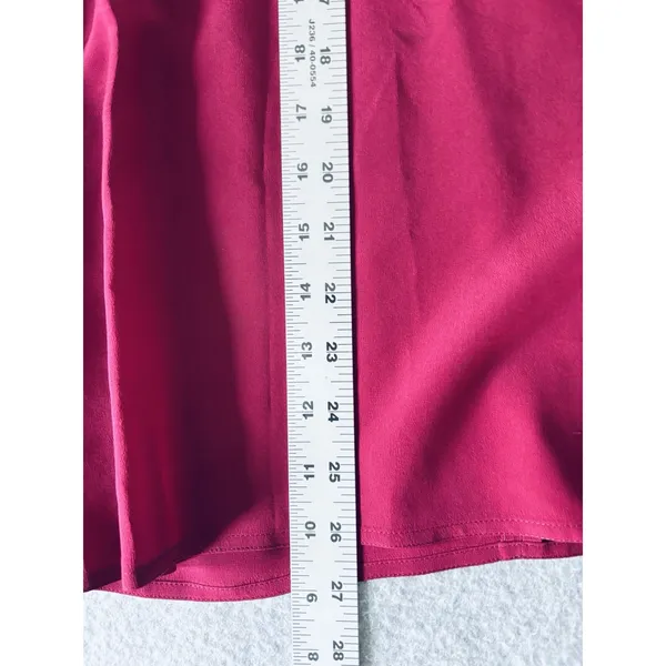 Vintage Maggy London by Jeannene Booher 100% Silk Dress 12‎ Magenta Pink Classic - Image 11