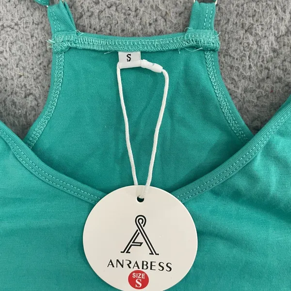 Anrabess Athletic Dress Women S Cyan‎ Summer Tennis Active Romper - Image 2