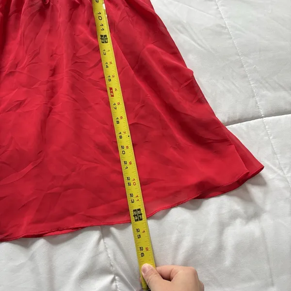 Victoria's Secret VS Unlined Babydoll Chemise Slip Dress Red Womens Large Feminine - Image 3