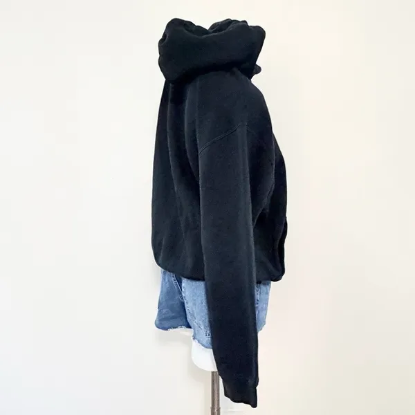 Jordan black hooded sweater fleece inner lining medium normcore - Image 9