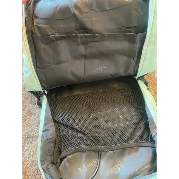 Matein Light Blue Mint Green Travel Backpack Laptop School Book Bag Charger - Image 4