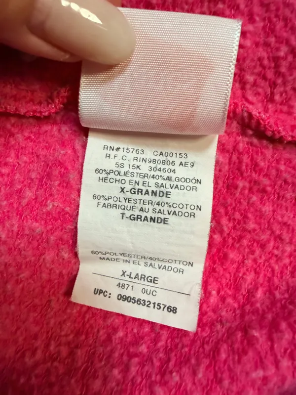 Hanes Cotton blend pull up elastic waist comfy pants, fuchsia pink, size XL - Image 5