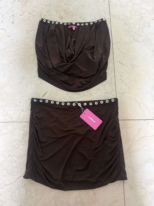Edikted Set Mini Tube Top Skirt - Image 3