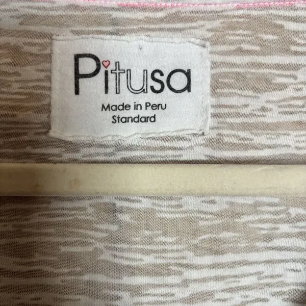 Pitusa Tunic Top Standard Multicolor Colorful Boho Cuffs Tasseled Artsy Resort - Image 8