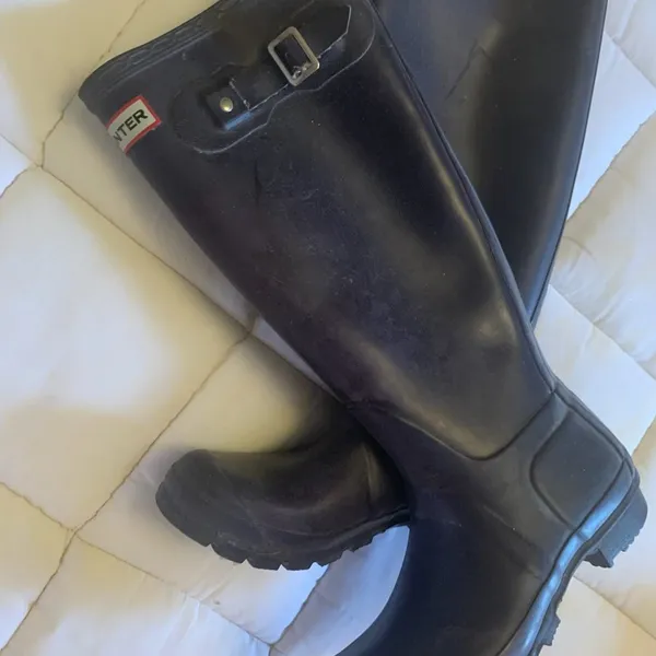 Hunter Original Tall Wellington Rainboots - Dark Purple Matte - Image 5