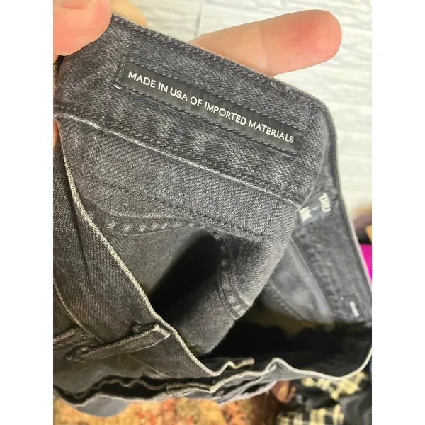 Talula‎ x AGOLDE taper jeans Womens 26 Black Excellent High Rise Button Fly - Image 9
