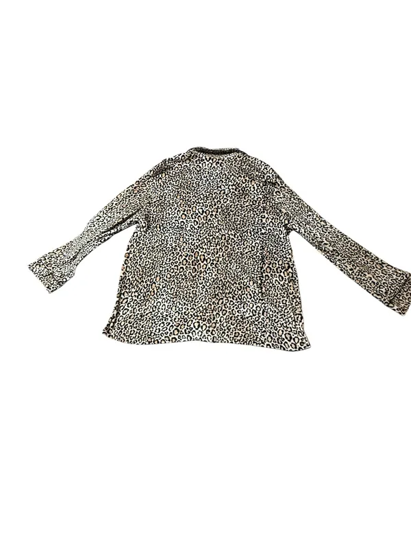 Joyspun Leopard Pajama Set L Top Bottoms Sleepwear Loungewear Animal Print - Image 3