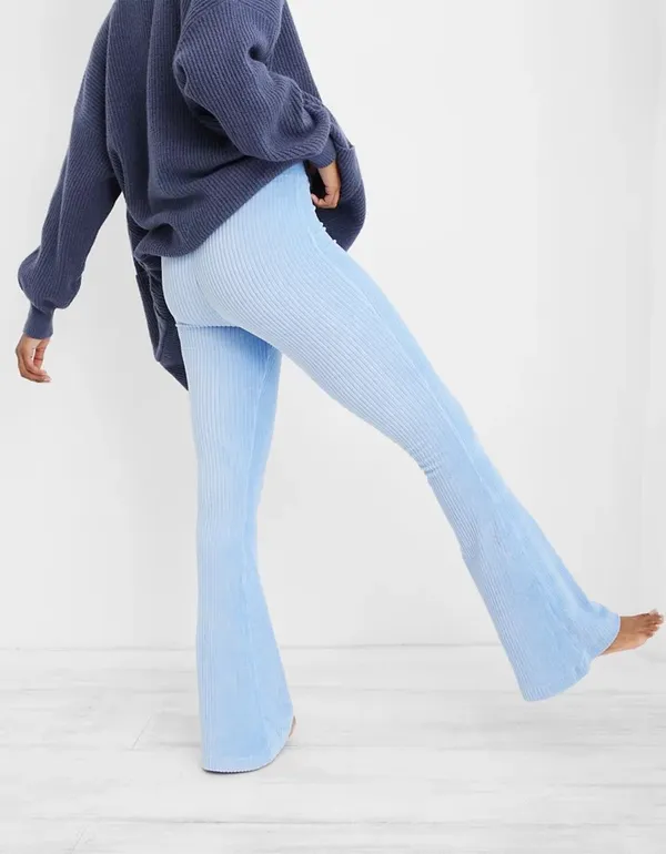Aerie Groove-On Velour High Waisted Flare Pant XS - Image 2