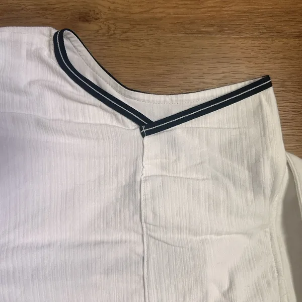T By Talbots White And Black Active Sleeveless Polo‎ Zip Top Size Small - Image 10