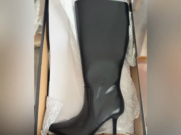 INC International Concepts Mckennaa Pointy Toe black wide calf Boots 7.5 NEW - Image 5