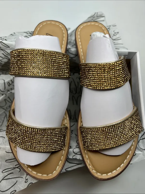 Wild Pair Ginnie Double-Band Slide Flat Sandals Size 7.5M - Image 2