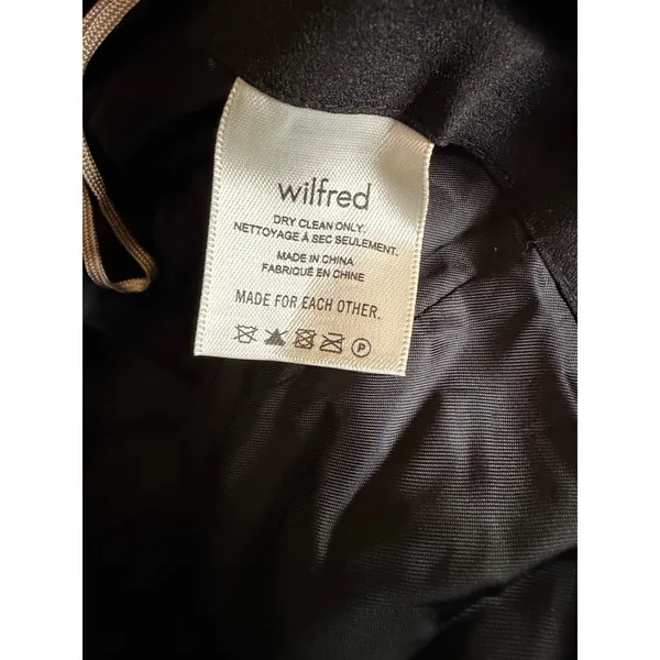 Wilfred Aritzia Wrap Front Skirt Sz 4 Plaid Flannel Wool Cashmere‎ Gray Mini Tie - Image 6