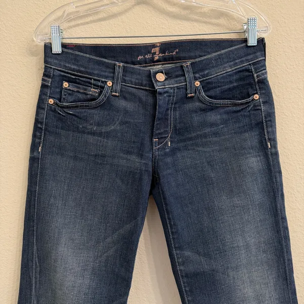 7 For All Mankind 7FAMK Dojo Crop Jeans Medium Wash Size 27 - Image 9