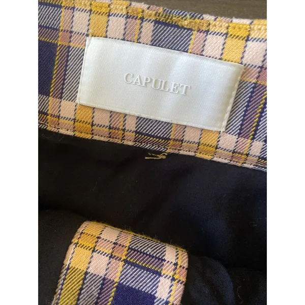 Capulet Belted Plaid Mini Skirt Womens Size XS Yellow Preppy Clueless Revolve‎ - Image 7