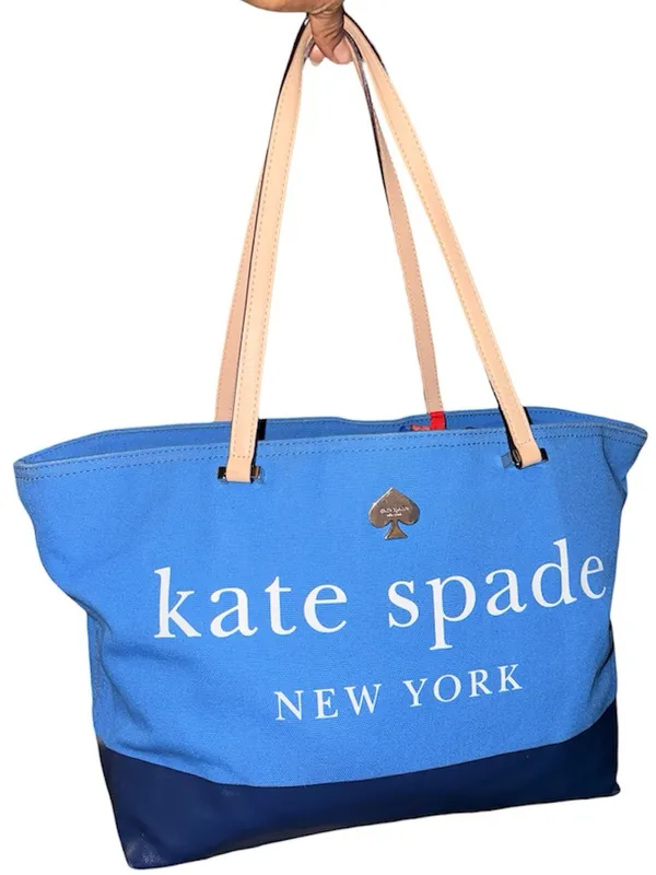 Kate Spade Francis Lott Street Tote Azure/Navy Blue - Image 2