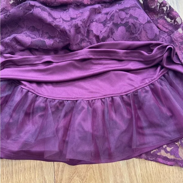 NWT American Rag Dress Medium Burgundy Sparkle Bow Lace Y2K Mini Party‎ Cocktail - Image 10