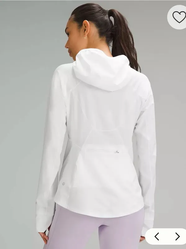 lululemon athletica White Mist Over Windbreaker Sz 4 - Image 2