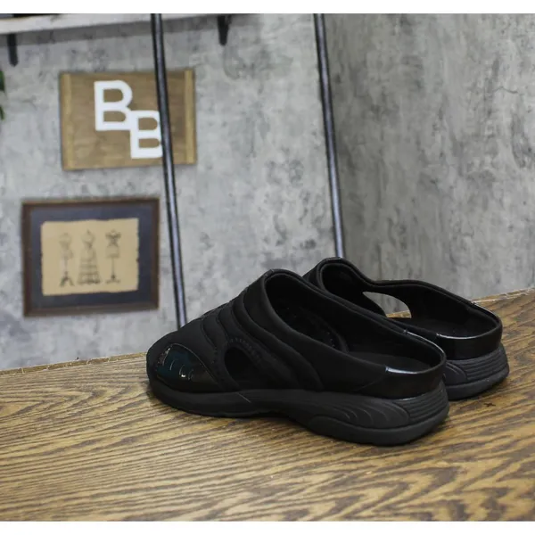 NWT Easy Spirit Traciee Square Toe Casual Flat Sandals Black Patent Multi 7.5WW - Image 7