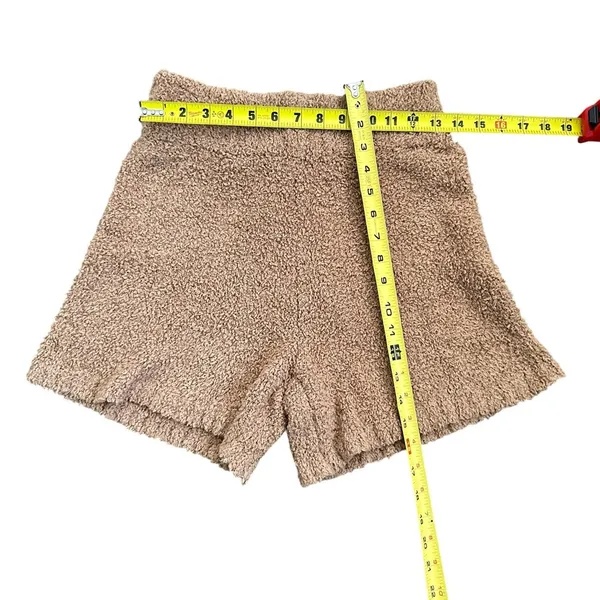 SKIMS Cozy Knit high-waisted boucle shorts caramel size S/M - Image 4