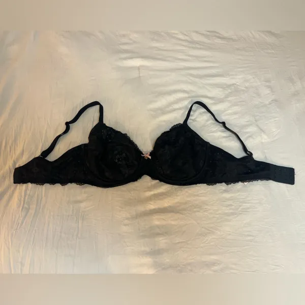 Victoria Secret‎ Wicked Unlined Balconette Bra - Black 36DD - Image 7