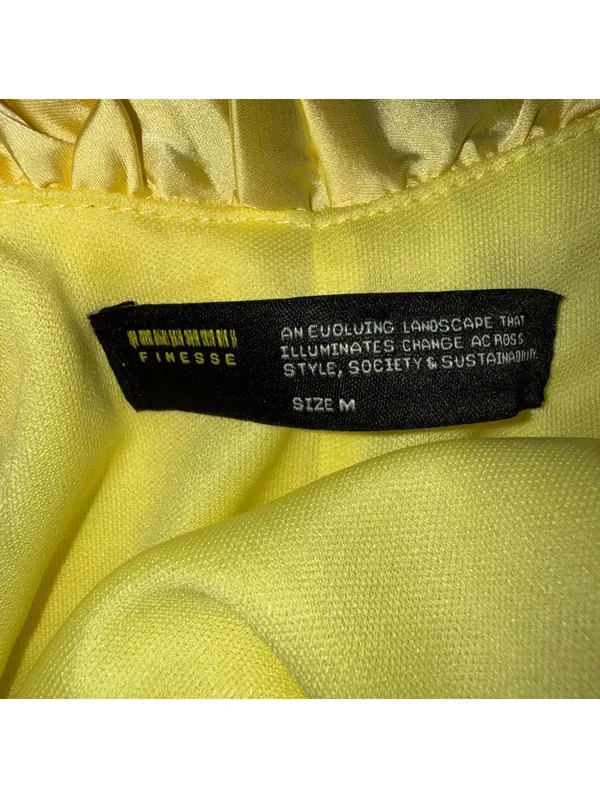 Finesse Matilda Yellow Mini Dress Size M - Image 5