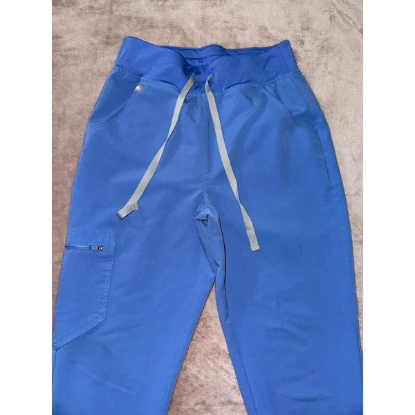 Figs Women's‎ Zamora Blue Skinny Jogger Scrub Pants Size XSmall - Image 2