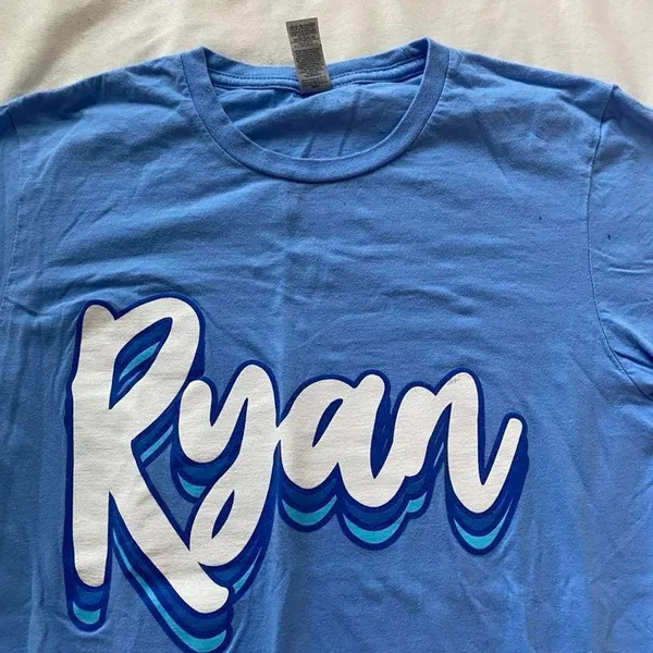 University of Notre Dame blue and white Ryan Hall shirt - Image 2