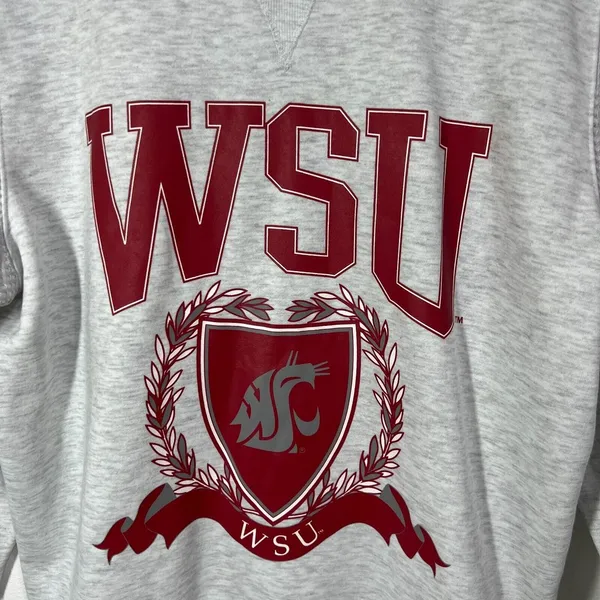 Go Couture Gameday Couture‎ Washington State Cougars WSU Small Sweatshirt Crewneck Gray - Image 5