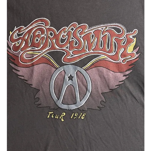 Aerosmith 1978‎ Tour Tee Abercrombie Fitch Womens Small Graphic Band Shirt - Image 3