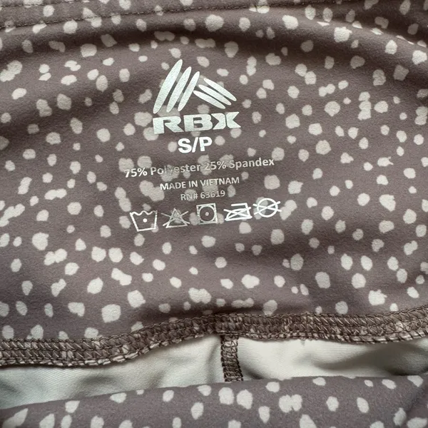 RBX Women's Leggings Size Small With Crossover Ankle Design and Polka Dot Print - Image 5