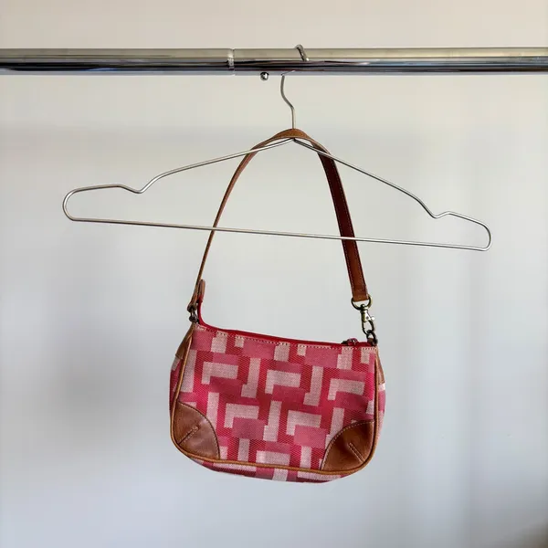 Vintage Nine West Red Shoulder Bag Y2K 2000s Boho Revival 70s Retro - Image 3