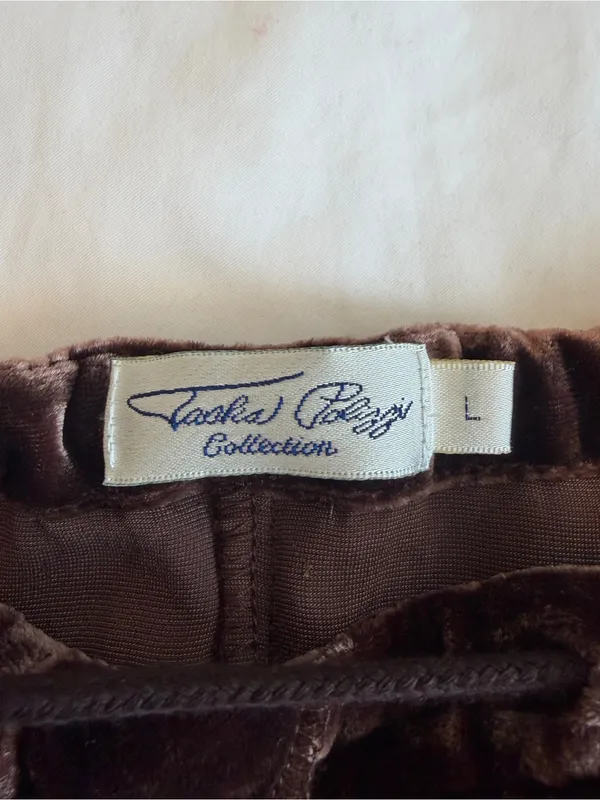 NWT Tasha Polizzi Collection Brown Velvet Skirt Size Large Romantic Western T5 - Image 3