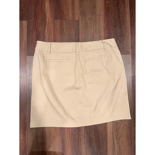 Ann Taylor Loft Cotton Preppy Classic Khaki Short Skirt size 10 - Image 2