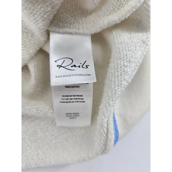Rails Sweatshirt Womens XS Alice Cream Rainbow Stitch Contrast Seam EUC - Image 4