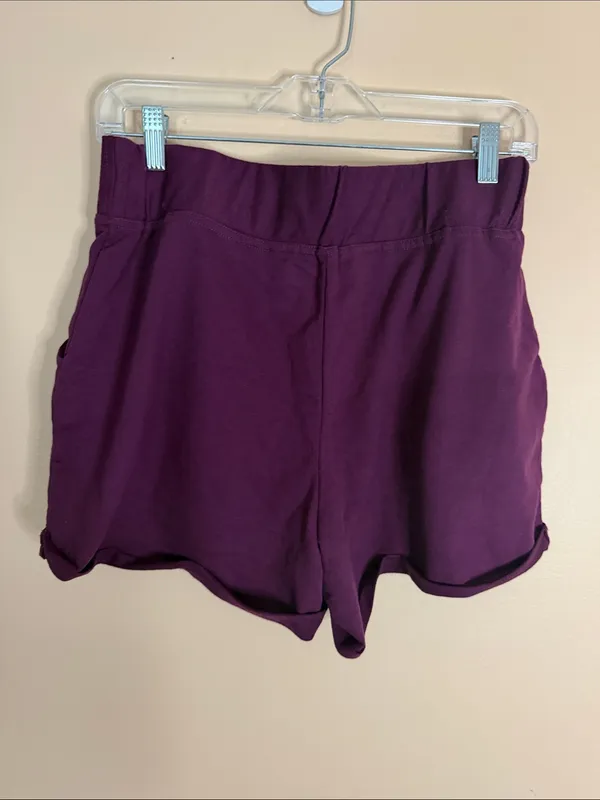 Maurices Women's Drawstring Athletic Shorts in Plum - Image 5