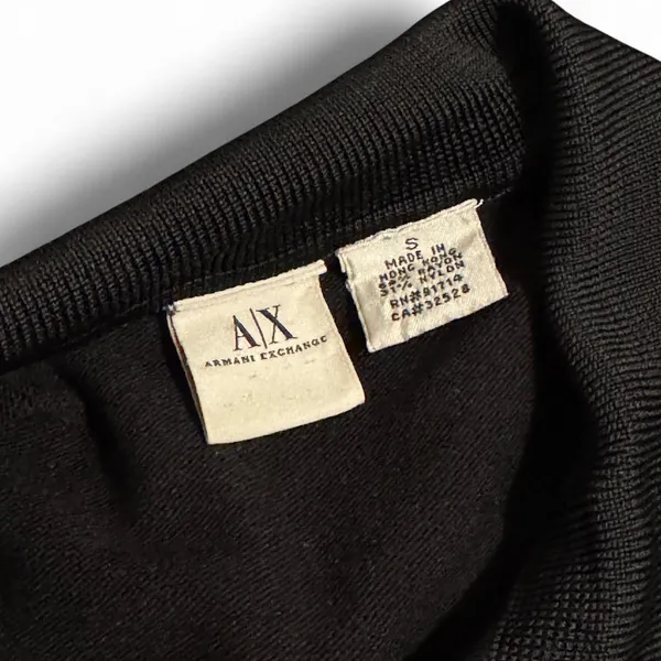 Mens Casual Polo ✦ Open To All Offers ✦ Bundle Measurements: Used Excellent Condition Mens Armani Exchange Black Classic Spring Durable Stretchy Fit Size Small ——— TAGS ——— #ArmaniExchange #Casual #Polo #Y2K #BusinessCasual - Image 5