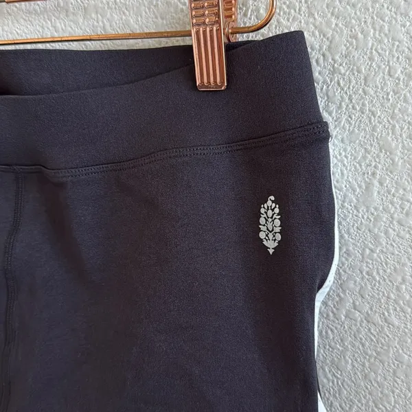 Free People Movement Black Duet Shorts Black White Stretchy M/L - Image 2