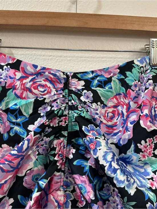 For Love & Lemons Women's Morgan Floral Printed Ruched Mini‎ Skirt Size Small - Image 9