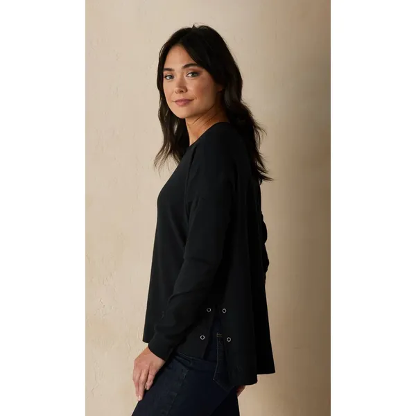 The Normal‎ Brand Puremeso Split Side Overshirt Black High-Lo Rivet Detail Small - Image 2