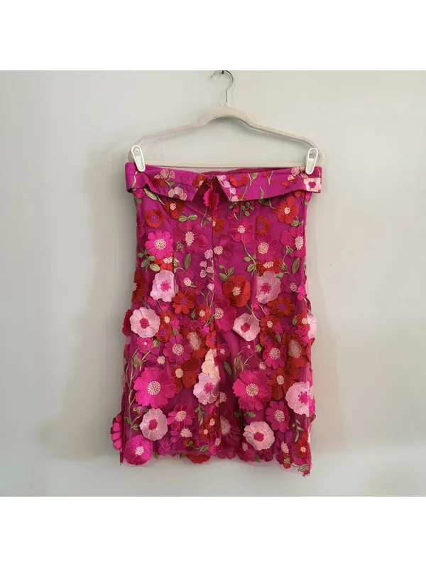 Petal & Pup Butterfields Embroidered Floral Strapless Minidress - Image 5