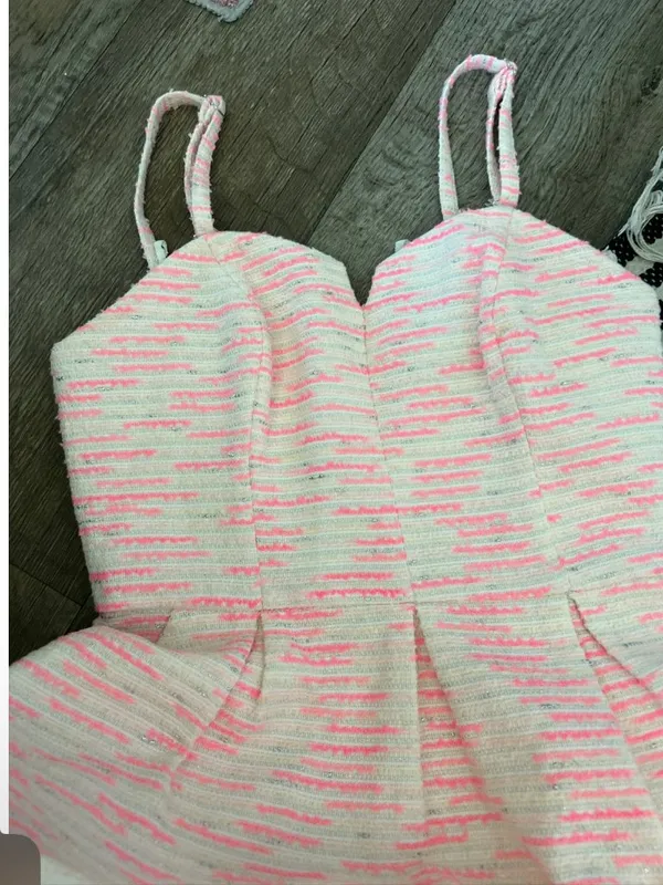 Anthropologie Moulinette Soeurs Pink Tweed Dress Women’s 0‎ Barbiecore Coquette - Image 13