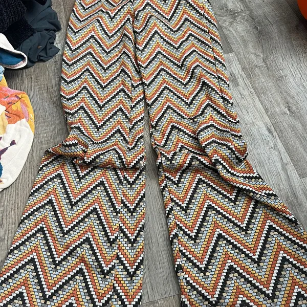 Urban Outfitters‎ Bryan Geometric High Waisted Flare Pants size small - Image 9